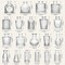 Set of 32 Clear Glass Bud Vases – Small Vintage Vases for Rustic Wedding & Home Decor